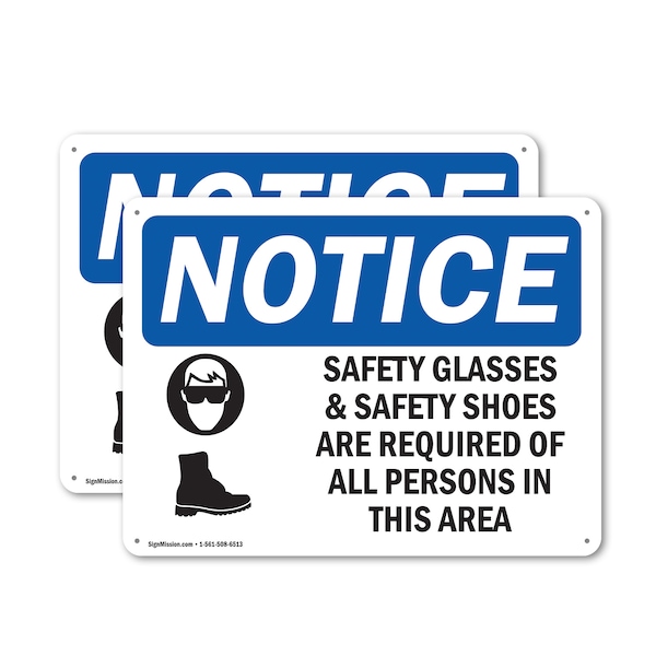 Signmission 7 in Height, 10 in Width, Plastic, Rectangle OS-2PACK-NS-P-710-L-18148 - main